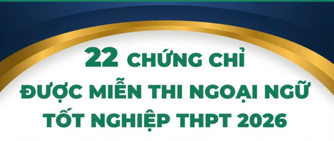 22 chứng chỉ được miễn thi ngoại ngữ tốt nghiệp trung học phổ thông  2026