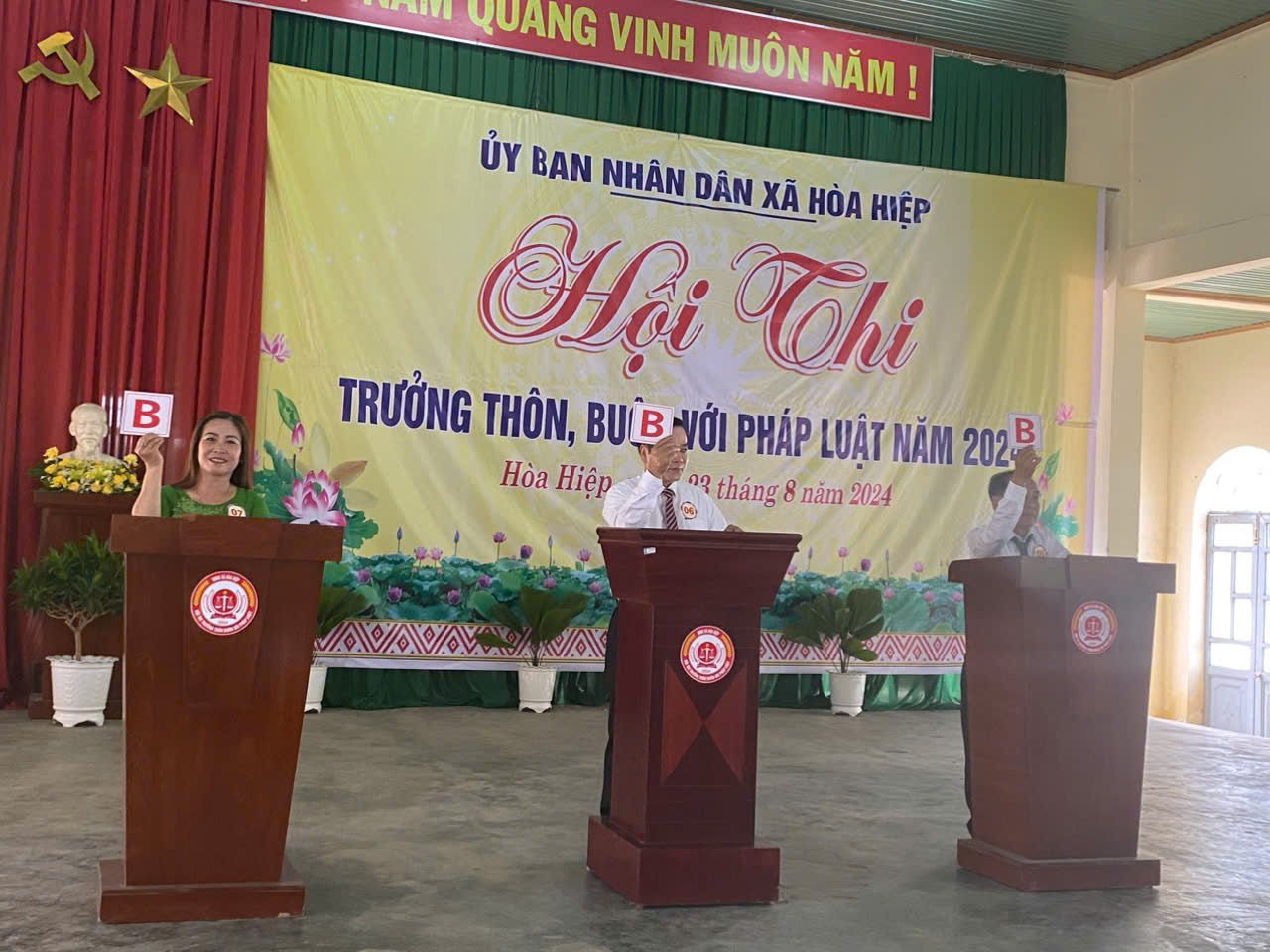 Xã Hoà Hiệp (huyện Cư Kuin) tổ chức Hội thi  “Trưởng thôn, buôn với kiến thức pháp luật năm 2024”