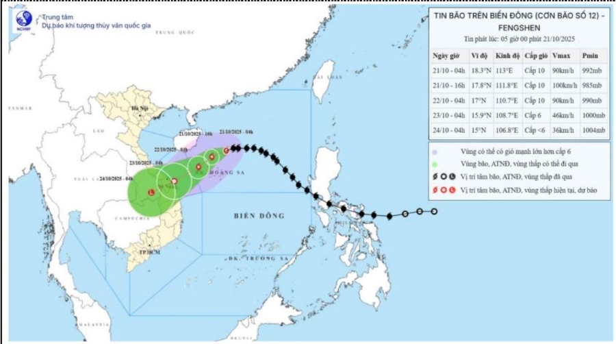 Công điện của Chính phủ về  việc chủ động triển khai các biện pháp ứng phó với bão số 12 và mưa lũ