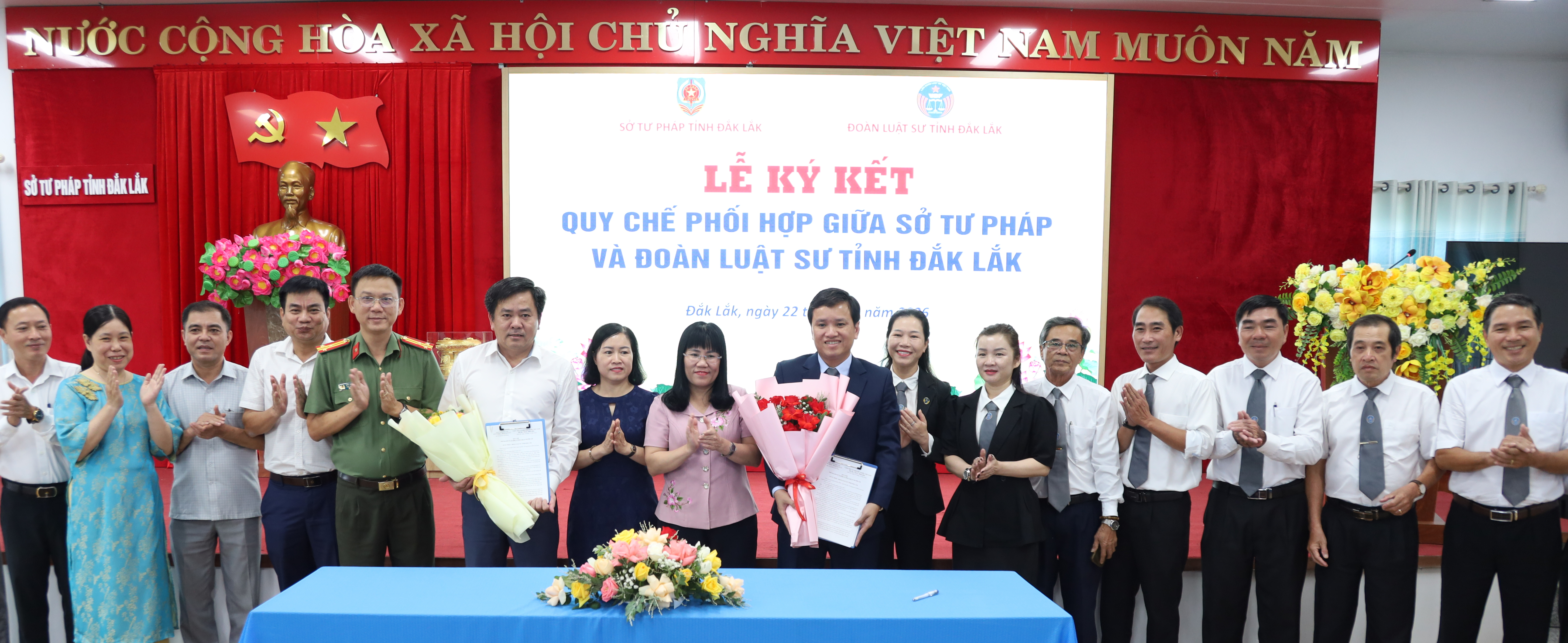 Lễ ký kết Quy chế phối hợp giữa Sở Tư pháp và Đoàn Luật sư tỉnh: Bước ngoặt mới cho việc tăng cường phối hợp trong quản lý tổ chức, hoạt động Luật sư trên địa bàn tỉnh